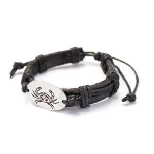 NNW Pewter & Leather Bracelet - Crab