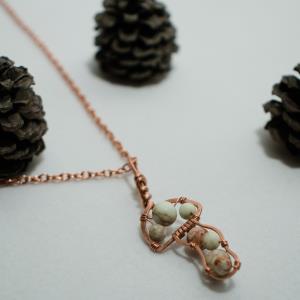 Magic Mushroom - Copper Pendant| Skinny