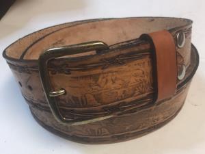 Men's leather belt