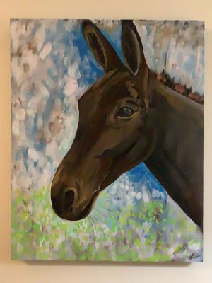 Mule Horse Original Acrylic Painting