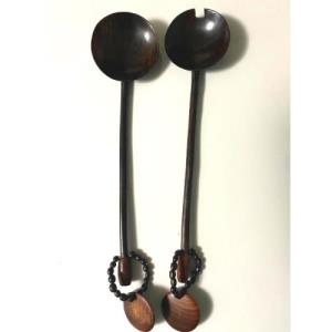 Ebony and Rosewood Salad Server Set