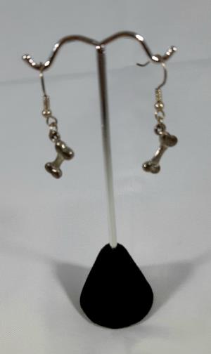 Pierced earrings, dog bones
