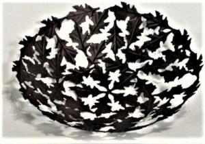 Recycled Metal Bowl - Oak Leaf Design