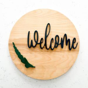 16\ Grey Welcome Sign