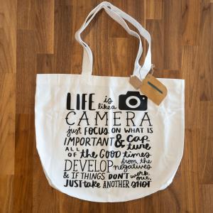 Eco-Friendly Reusable Cotton Bags - Camera