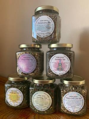 Wake-Up Tea, Antianxiety Tea, Seepy Time Tea, Serenity Tea, Soothing Tea, Hippy Cold Care Tea