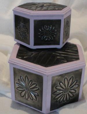 Wood Keepsake Box Set with Pewter