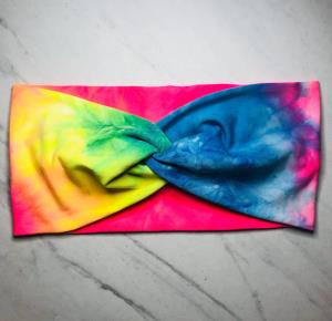 Mom and Me Headband - Neon Tie Dye