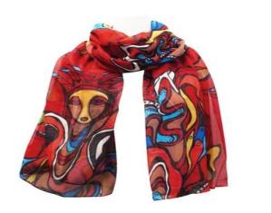 Daphne Odjig Pow Wow Dancer Artist Scarf