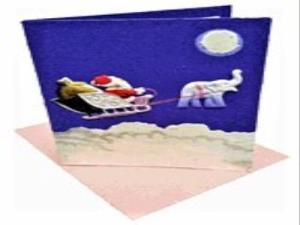 Mr. Ellie Pooh Card - Santa