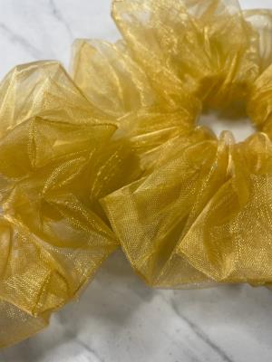 Sheer Gold Scrunchie