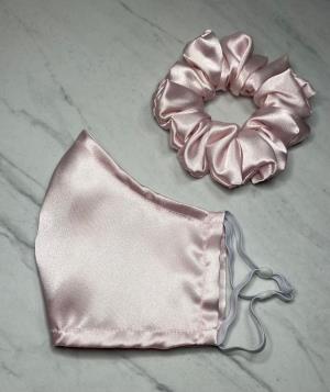 Pastel Pink Satin Face Mask