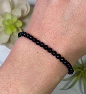 Matte Black Onyx Stacking Bracelet - 4mm