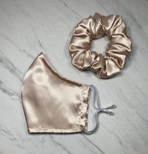 Champagne Satin Face Mask