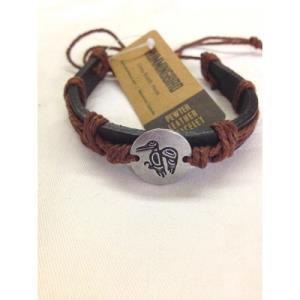 NNW Pewter & Leather Bracelet - Hummingbird (Peace)