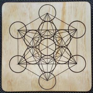 Crystal Grid Board - Metatron's Cube Large (10" - 12")