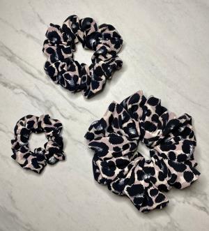 Rose Leopard Print Scrunchie