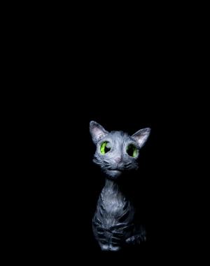 Grey Stripes & Green Eyes