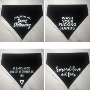 COVID Collection - Dog Bandanas (Large)