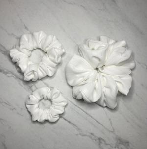 Shimmer White Stripe Scrunchie