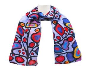Norval Morrisseau Woodland Floral Artist Scarf