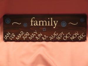 Family Dates board
