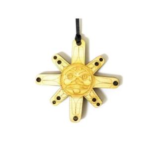 Reclaimed Pine Renewal Spirits Ornament - Sun