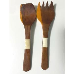 Olivewood Salad Servers w/Bone in Handle