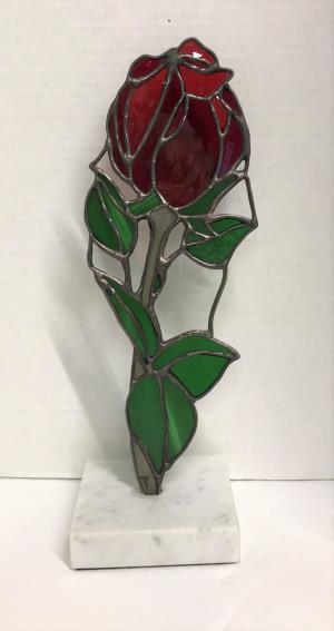 Stained Glass Desktop Rose