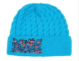 Norval Morrisseau Flowers and Birds Embroidered Knitted Hat