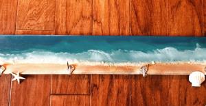 Resin Ocean Pour Coat Rack