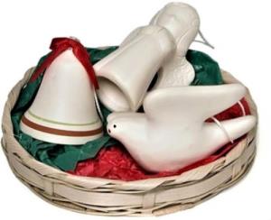 Ceramic Christmas Ornament Set