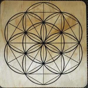 Crystal Grid Board - Seed of Life Medium (8" - 10")