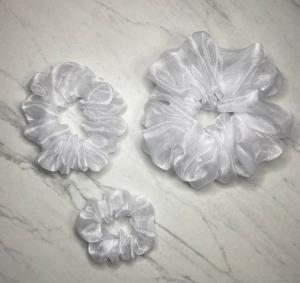 Sheer White Scrunchie