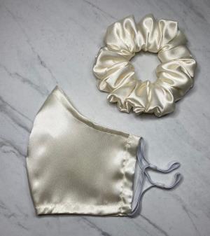 Ivory Satin Face Mask