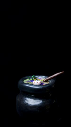 Black Cauldron Stash Jar