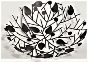 Recycled Metal Bowl - Leaf & Twig