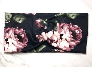 Mom and Me Headband - Floral on Navy