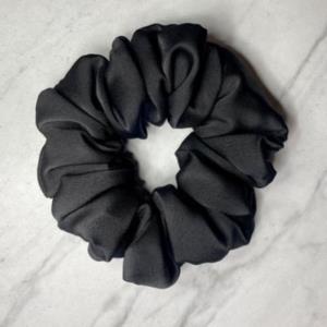 Black Satin Scrunchie