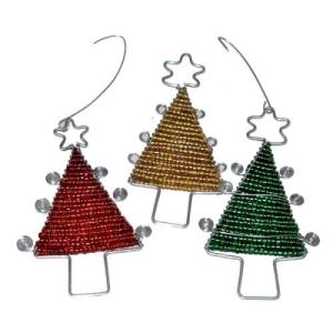 Beaded Christmas Tree Ornament