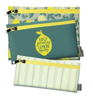 KRUMBS KITCHEN FARMHOUSE FRESH ZIPS REUSEABLE STORAGE BAGS