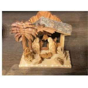Olivewood Nativity Carved Display