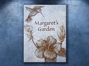 Hibiscus Personalized 6X8 Garden Tile