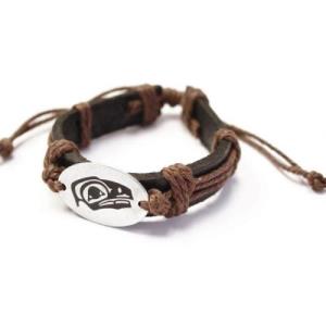 NNW Pewter & Leather Bracelet - Raven (Creativity)